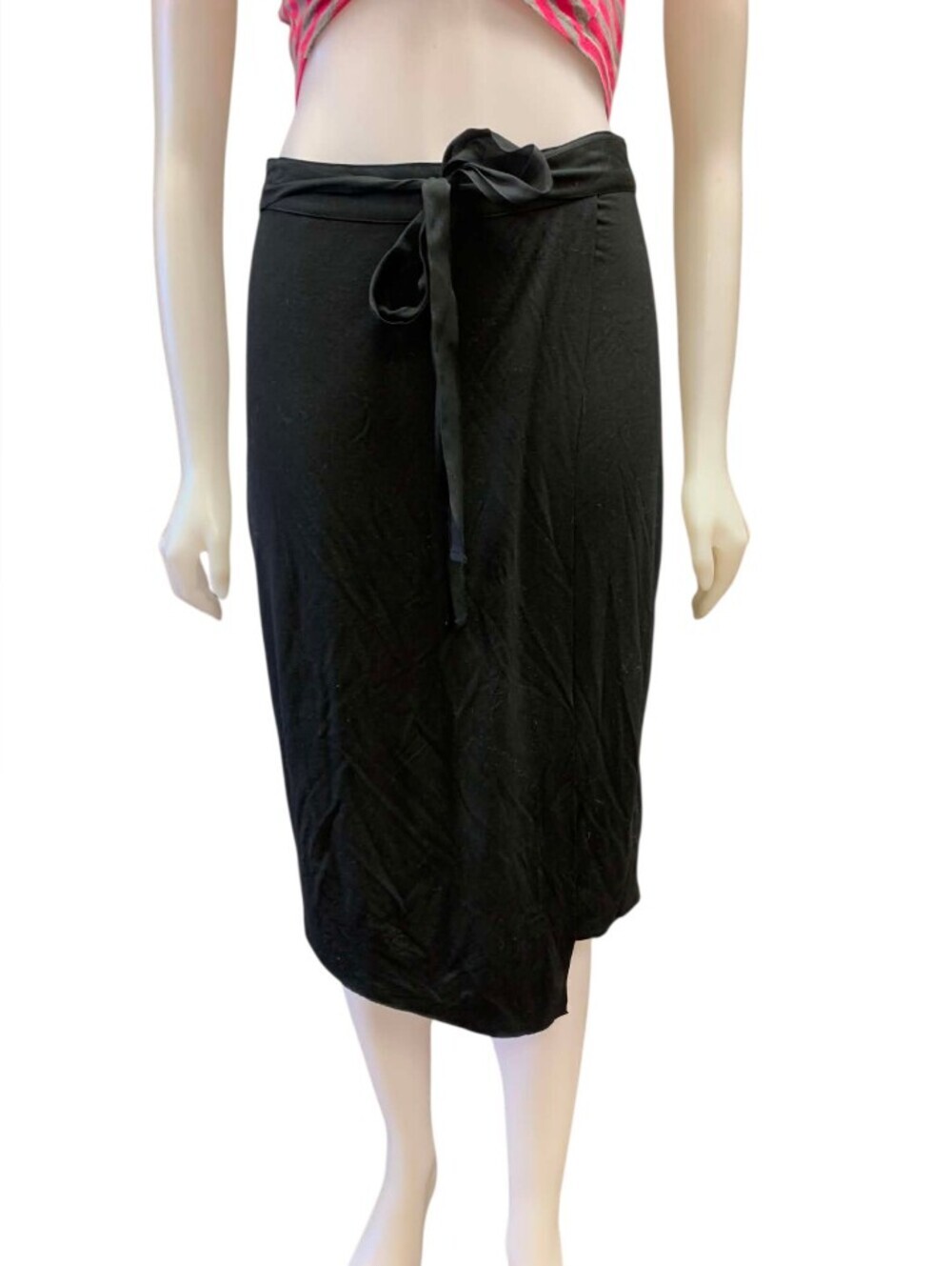 Rudsak EUC Black  Faux Wrap Midi Skirt, Size Medium